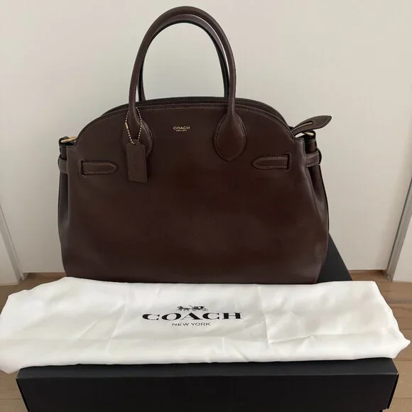 Coach Soft Empire Carryall Bag 40 Brown - Picture 2 of 14